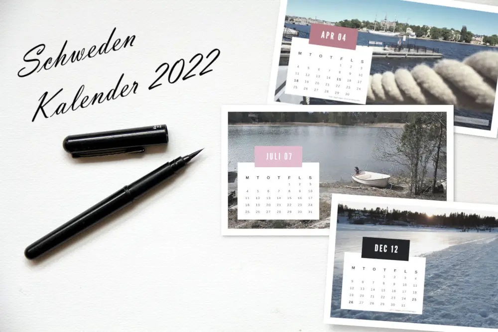 Kalender Schweden 2022 - Vorschau
