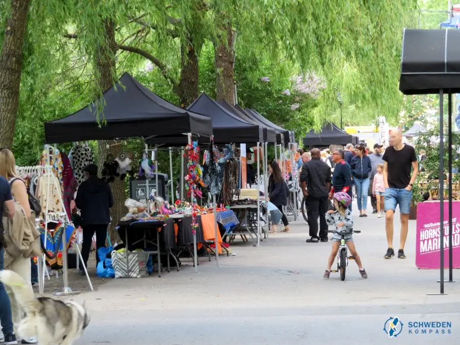 Flohmarktstände in Hornstull