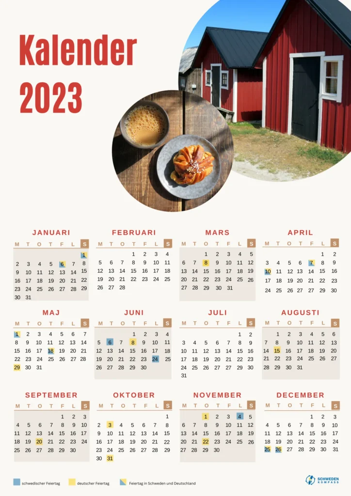 Jahreskalender 2023 im A4 Hochformat