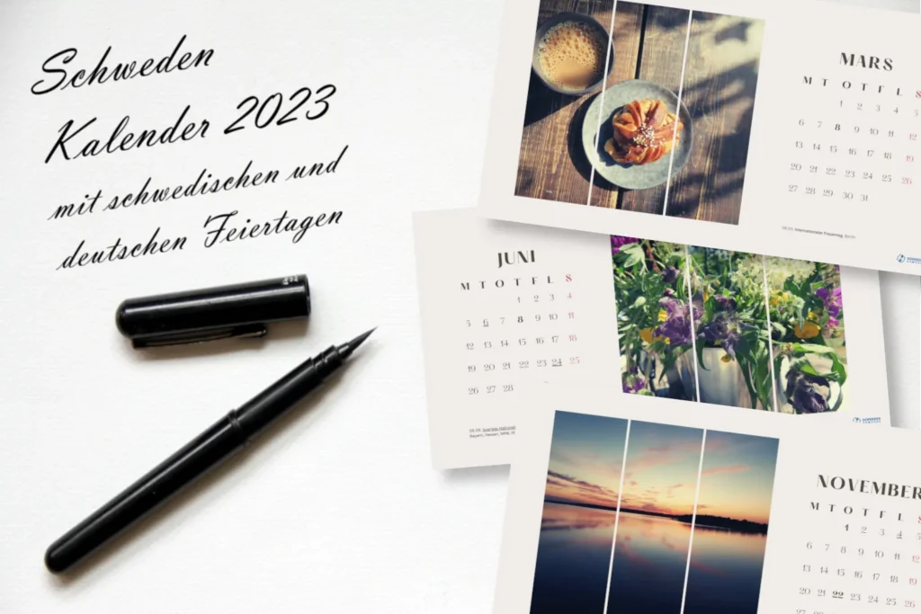 Titelbild Kalender 2023 mit schwedischen und deutschen Feiertagen